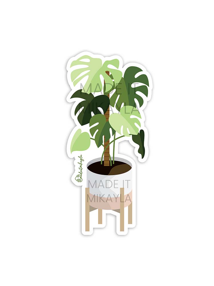 Monstera Plant Sticker | MadeItMikayla