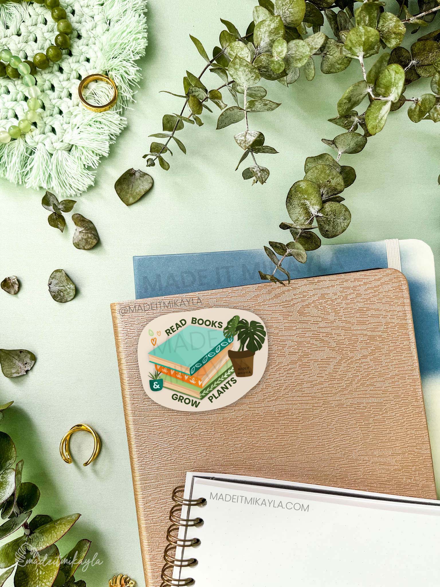 Read Books & Grow Plants Sticker | MadeItMikayla