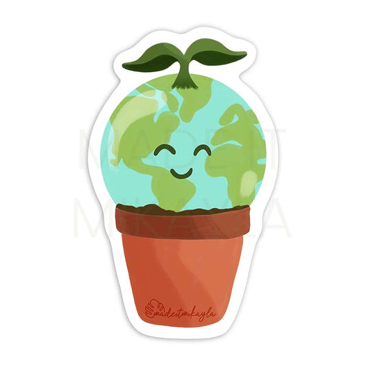 Planet Plant Sticker | MadeItMikayla