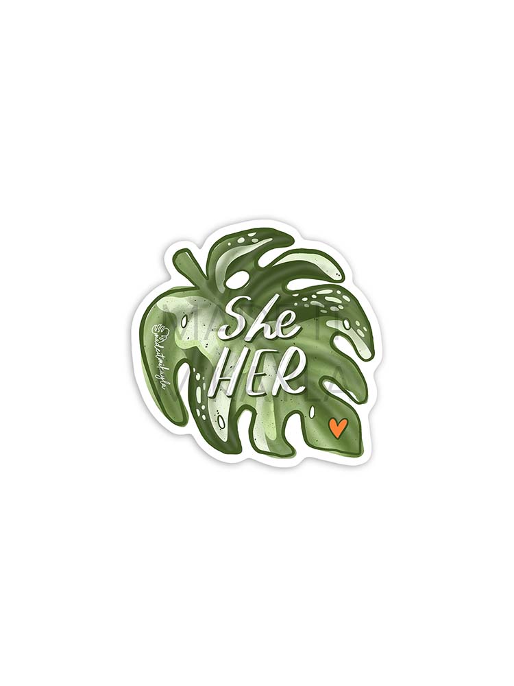 She Her Sticker