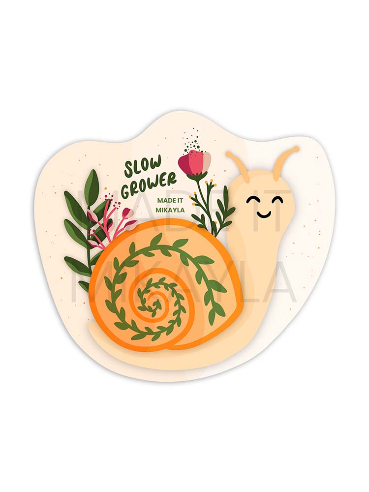Slow Grower Snail Sticker | MadeItMikayla