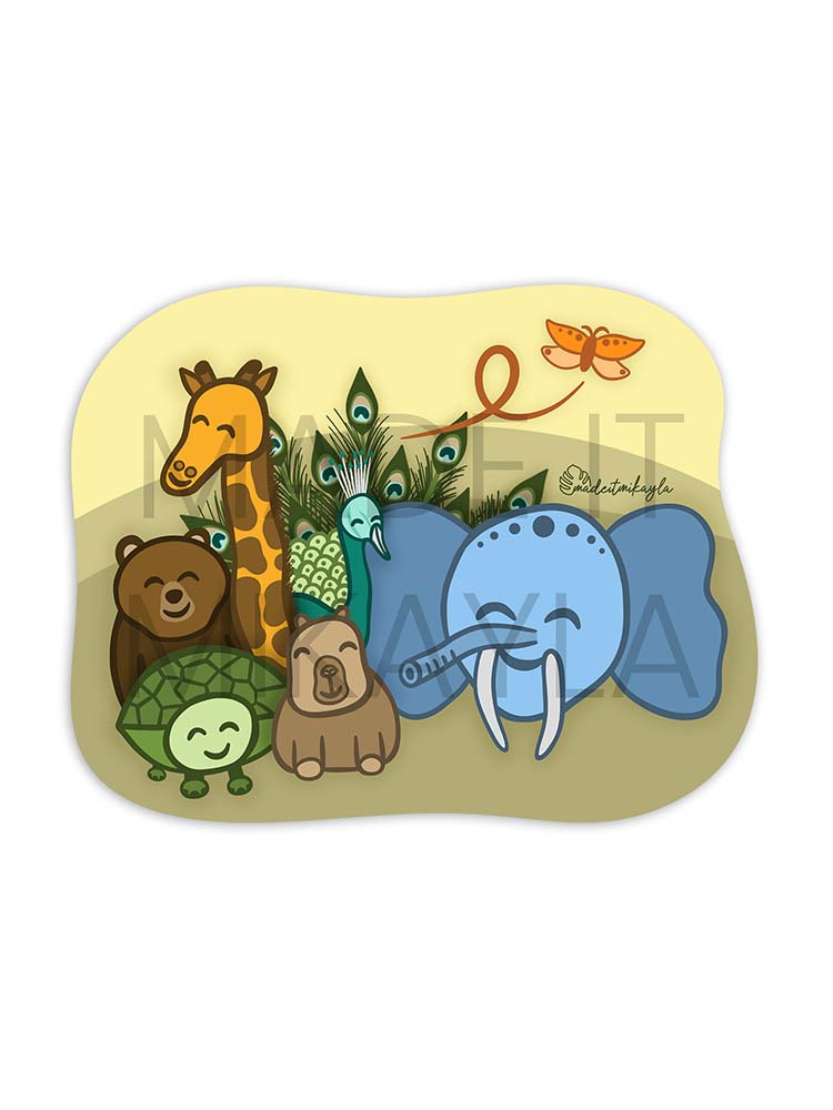 Zoo Animals Sticker | MadeItMikayla