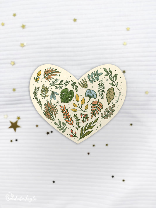 Foliage Heart Sticker | MadeItMikayla