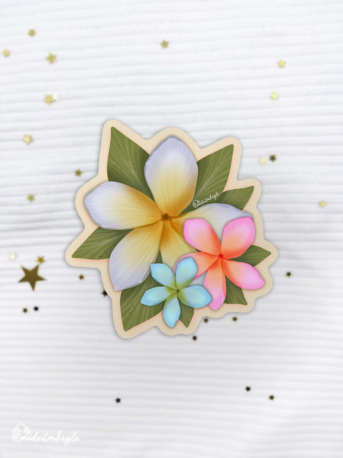 Plumeria Trio Sticker | MadeItMikayla