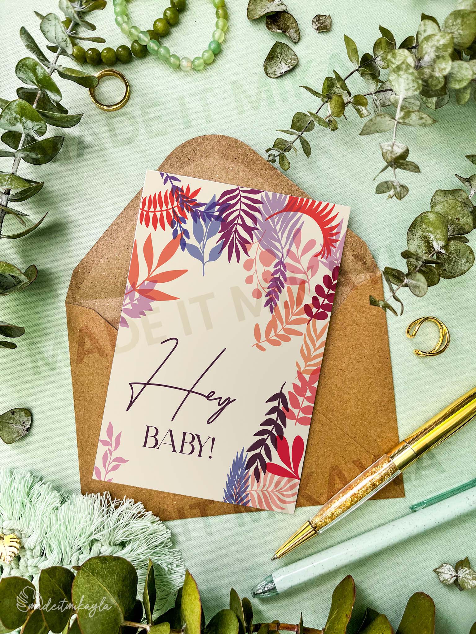 Hey Baby Greeting Card | MadeItMikayla