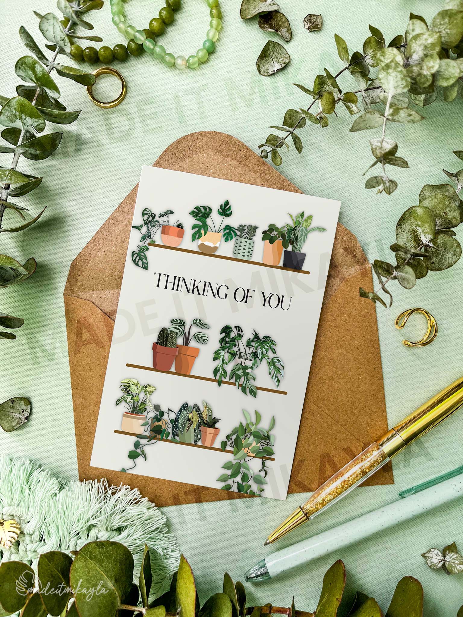 Thinking Of You Greeting Card | MadeItMikayla