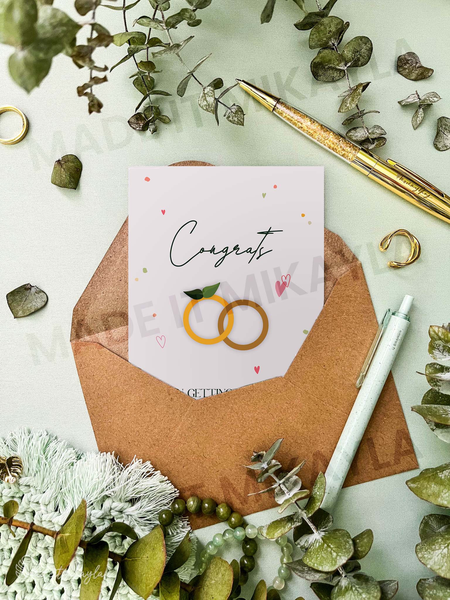 Congrats On Getting Married Greeting Card