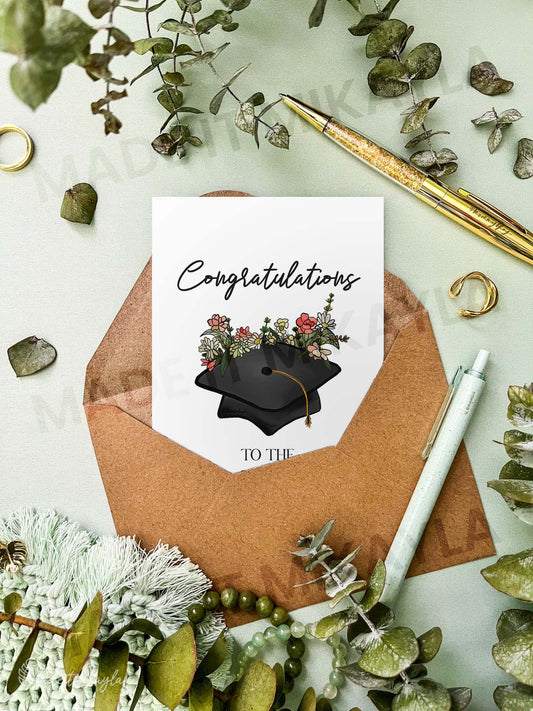 Congratulations To The Graduate Greeting Card | MadeItMikayla
