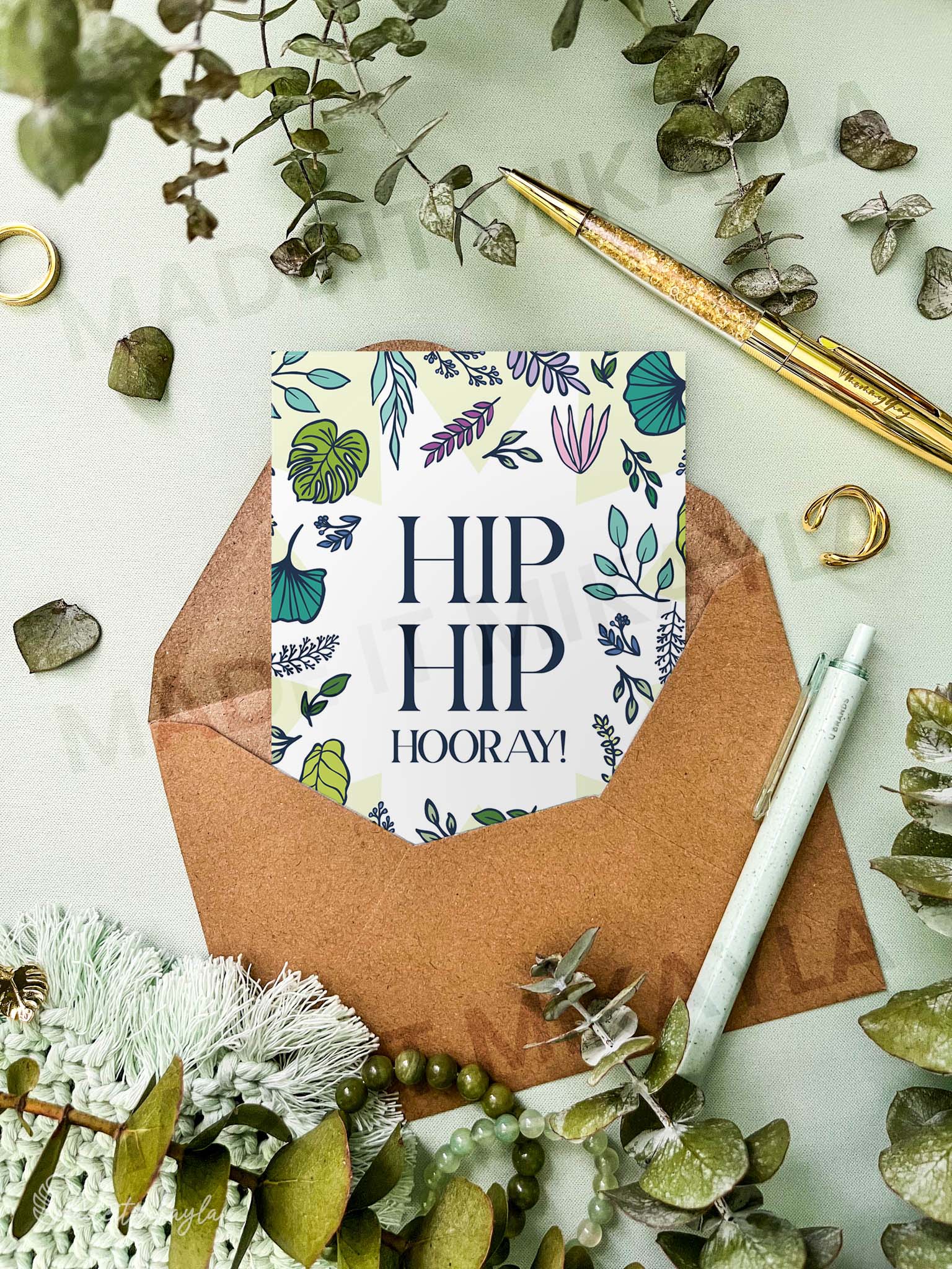 Hip Hip Hooray Greeting Card | MadeItMikayla