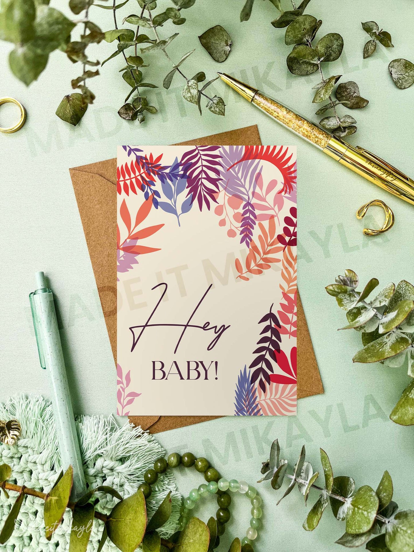 Hey Baby Greeting Card | MadeItMikayla