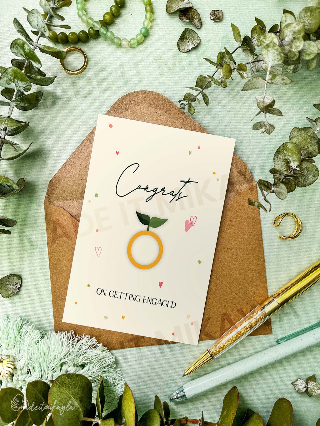 Congrats On Getting Engaged Greeting Card | MadeItMikayla