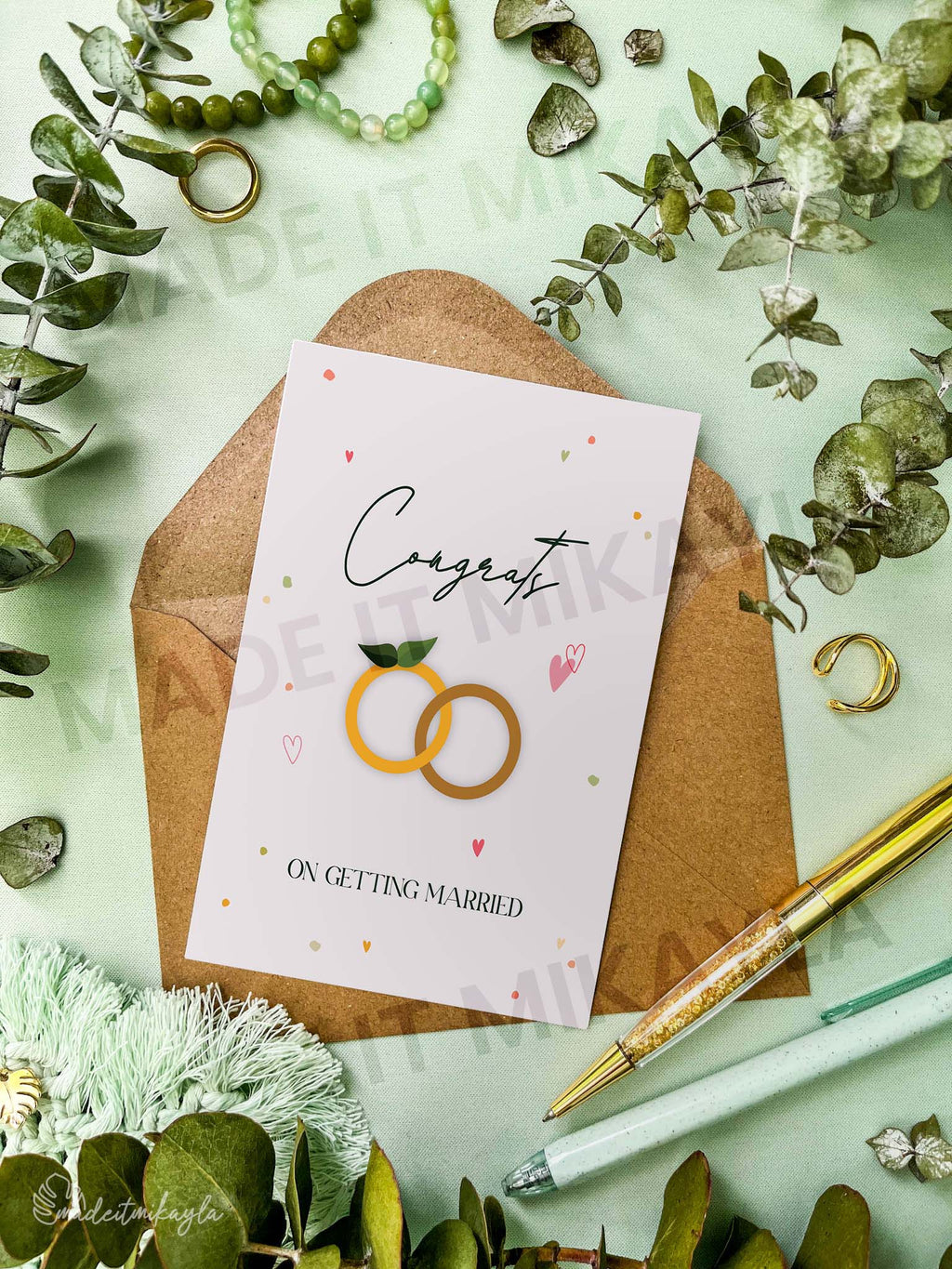 Congrats On Getting Married Greeting Card | MadeItMikayla
