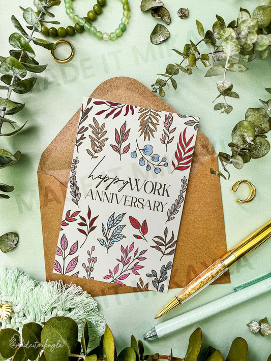 Happy Work Anniversary Greeting Card | MadeItMikayla