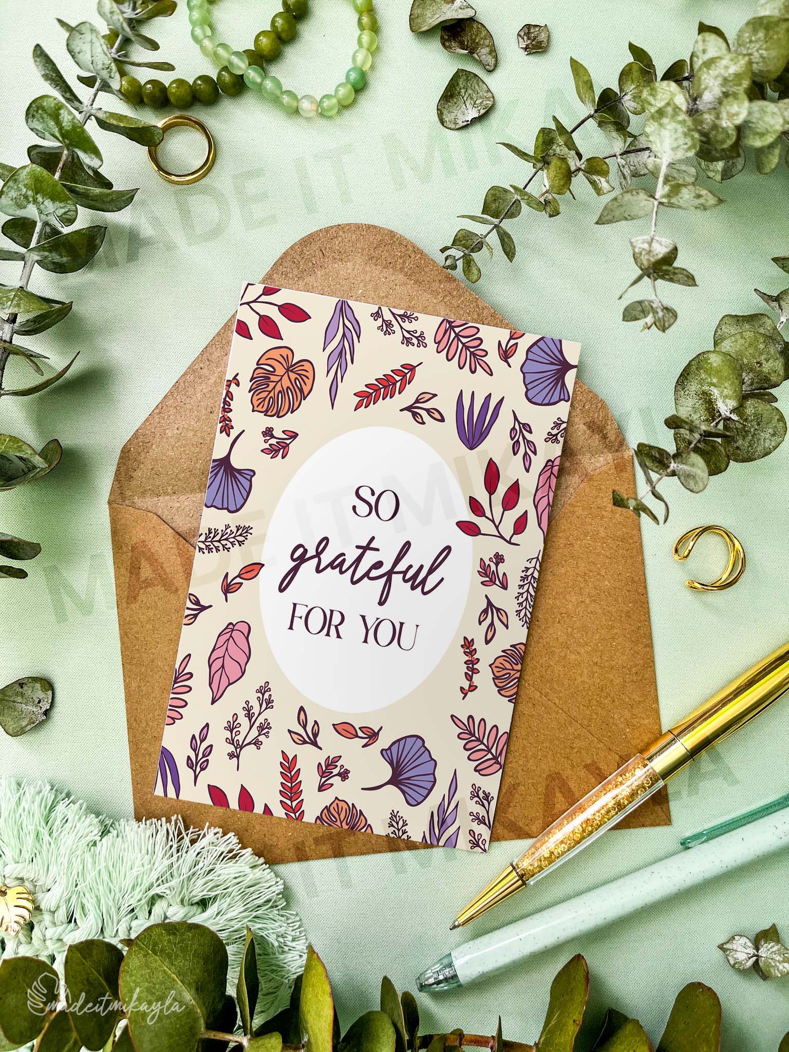 So Grateful For You Greeting Card | MadeItMikayla