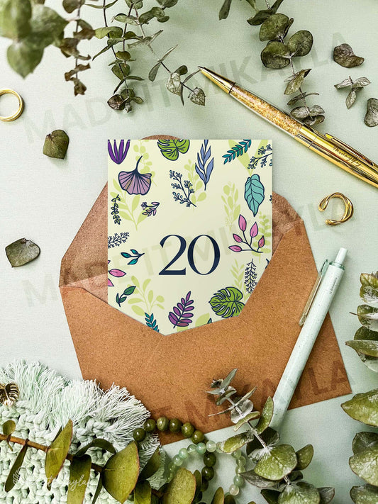 20 Greeting Card | MadeItMikayla