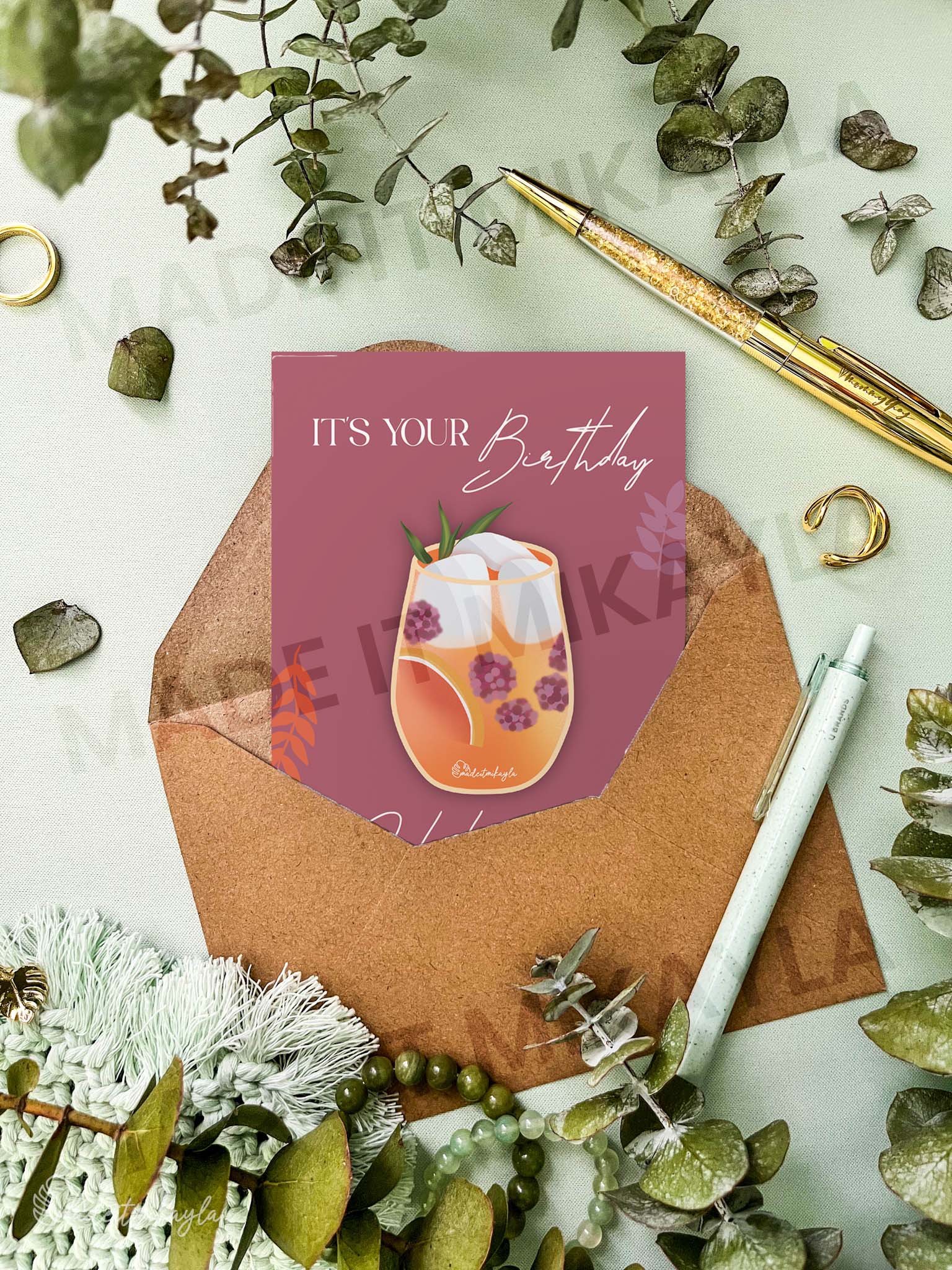 It's Your Birthday, Shake It Up Greeting Card | MadeItMikayla