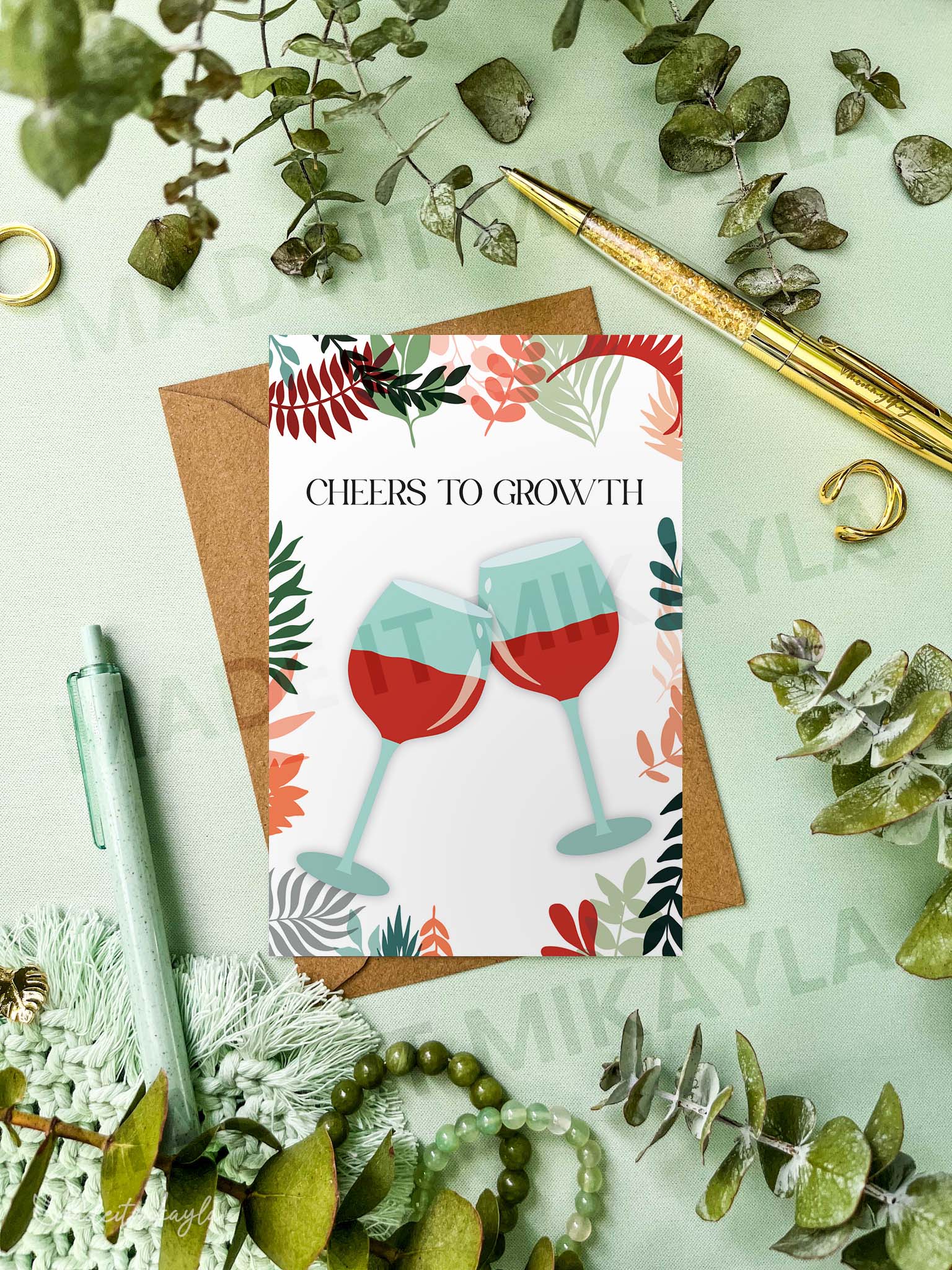 Cheers To Growth Greeting Card | MadeItMikayla