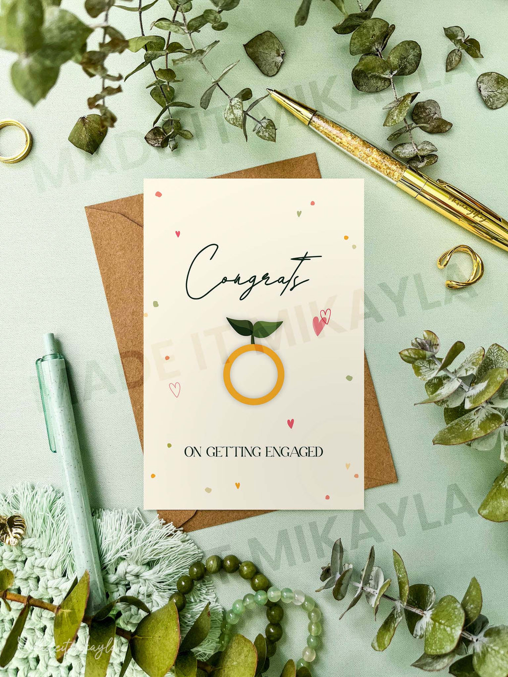 Congrats On Getting Engaged Greeting Card | MadeItMikayla