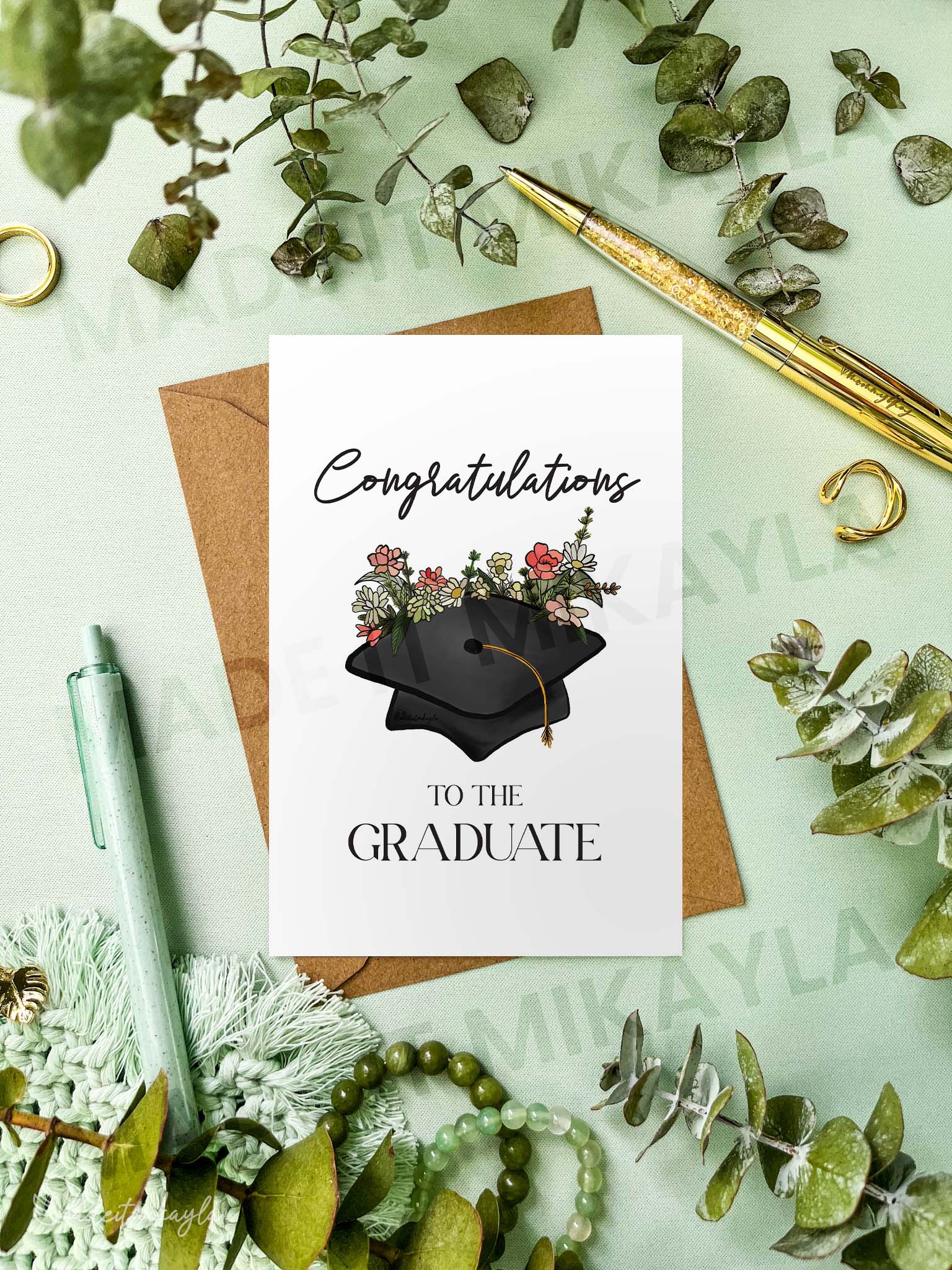 Congratulations To The Graduate Greeting Card | MadeItMikayla