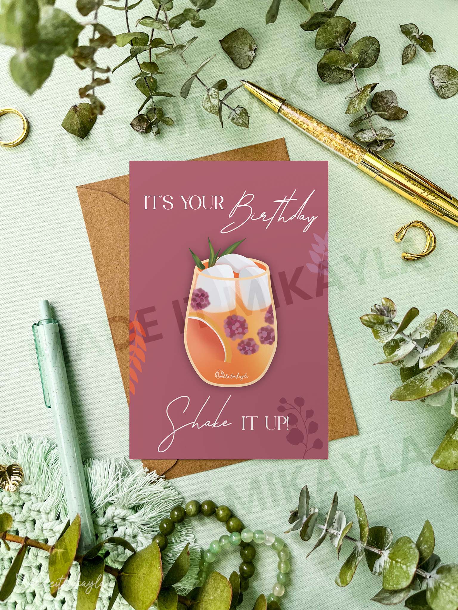 It's Your Birthday, Shake It Up Greeting Card | MadeItMikayla