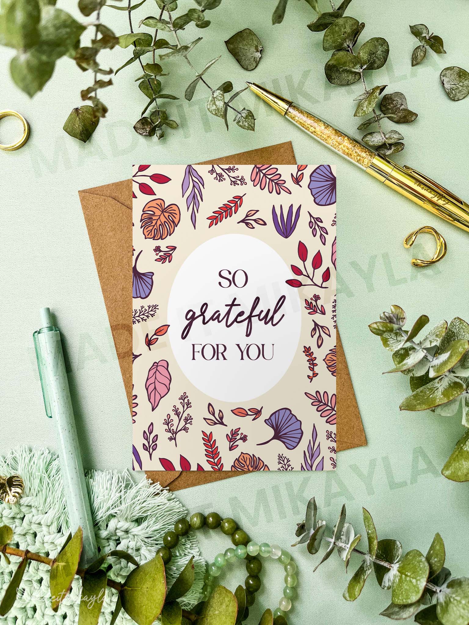 So Grateful For You Greeting Card | MadeItMikayla