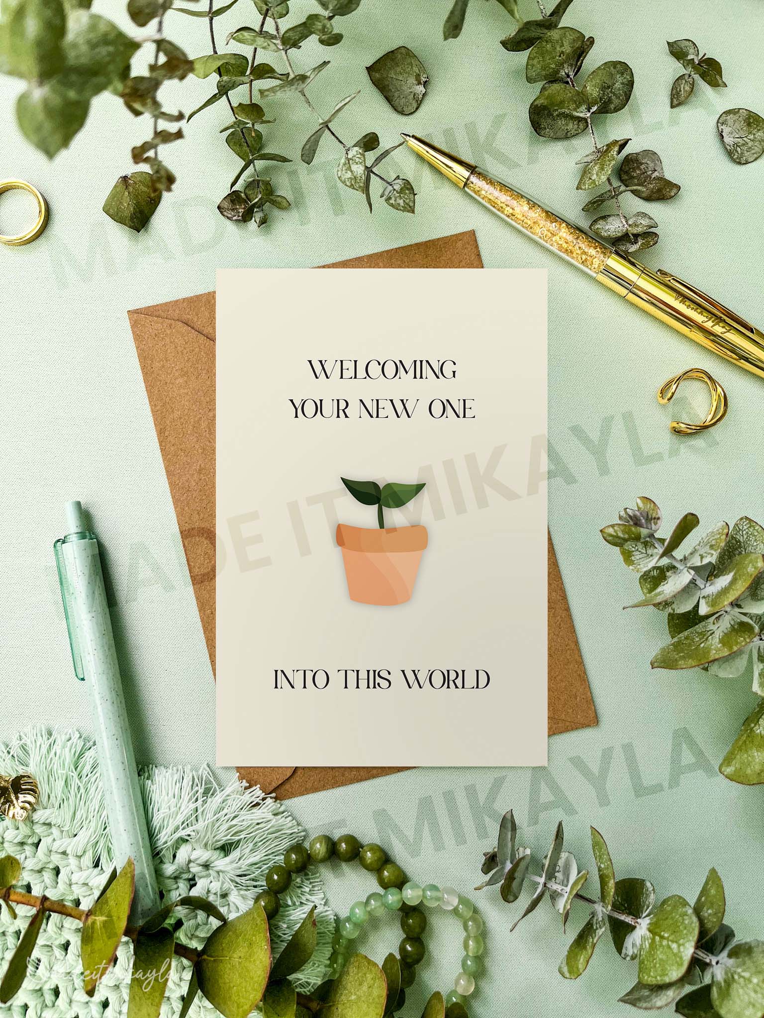 Welcoming Your New One Into This World Greeting Card | MadeItMikayla
