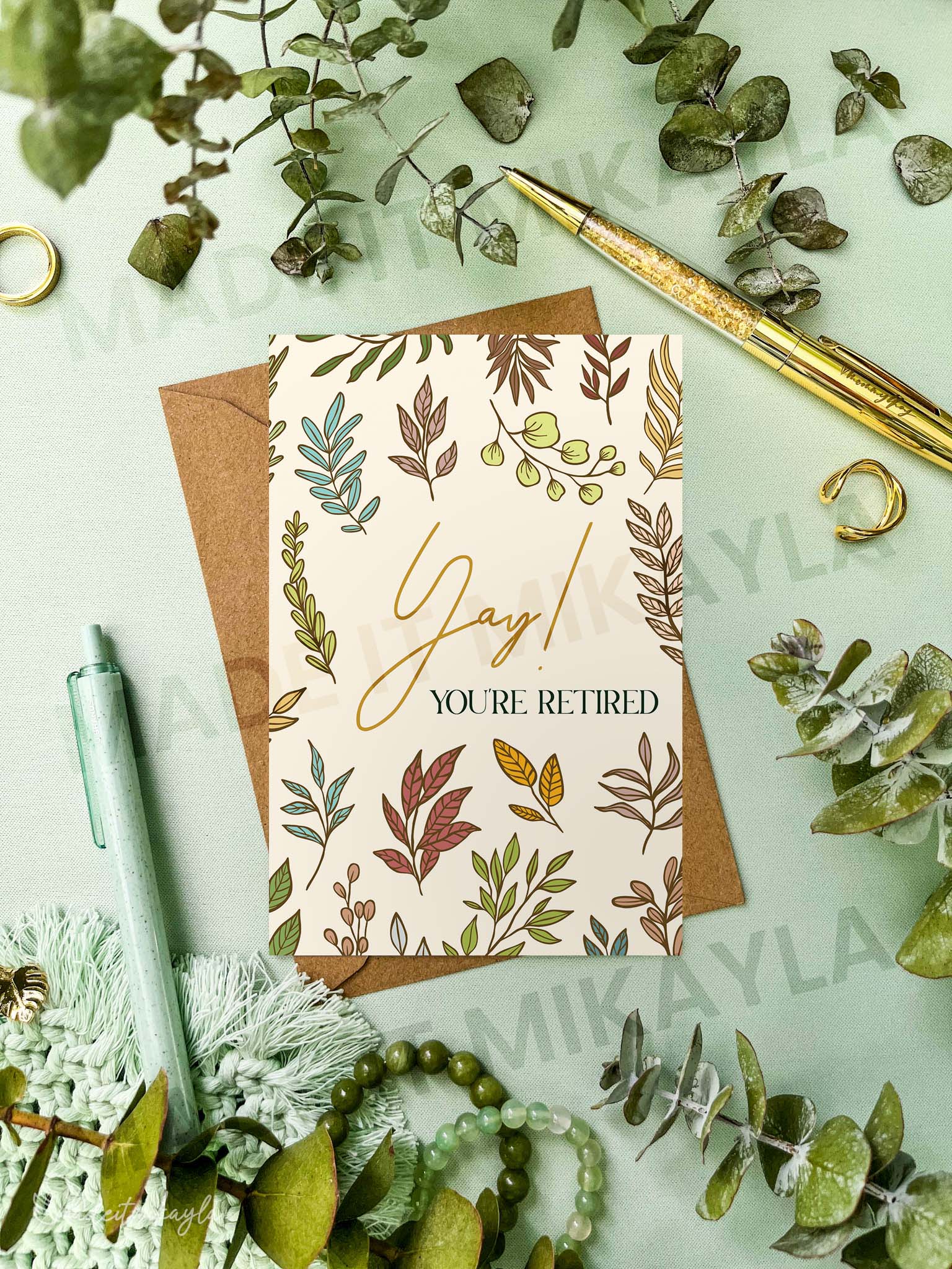Yay You're Retired Greeting Card | MadeItMikayla