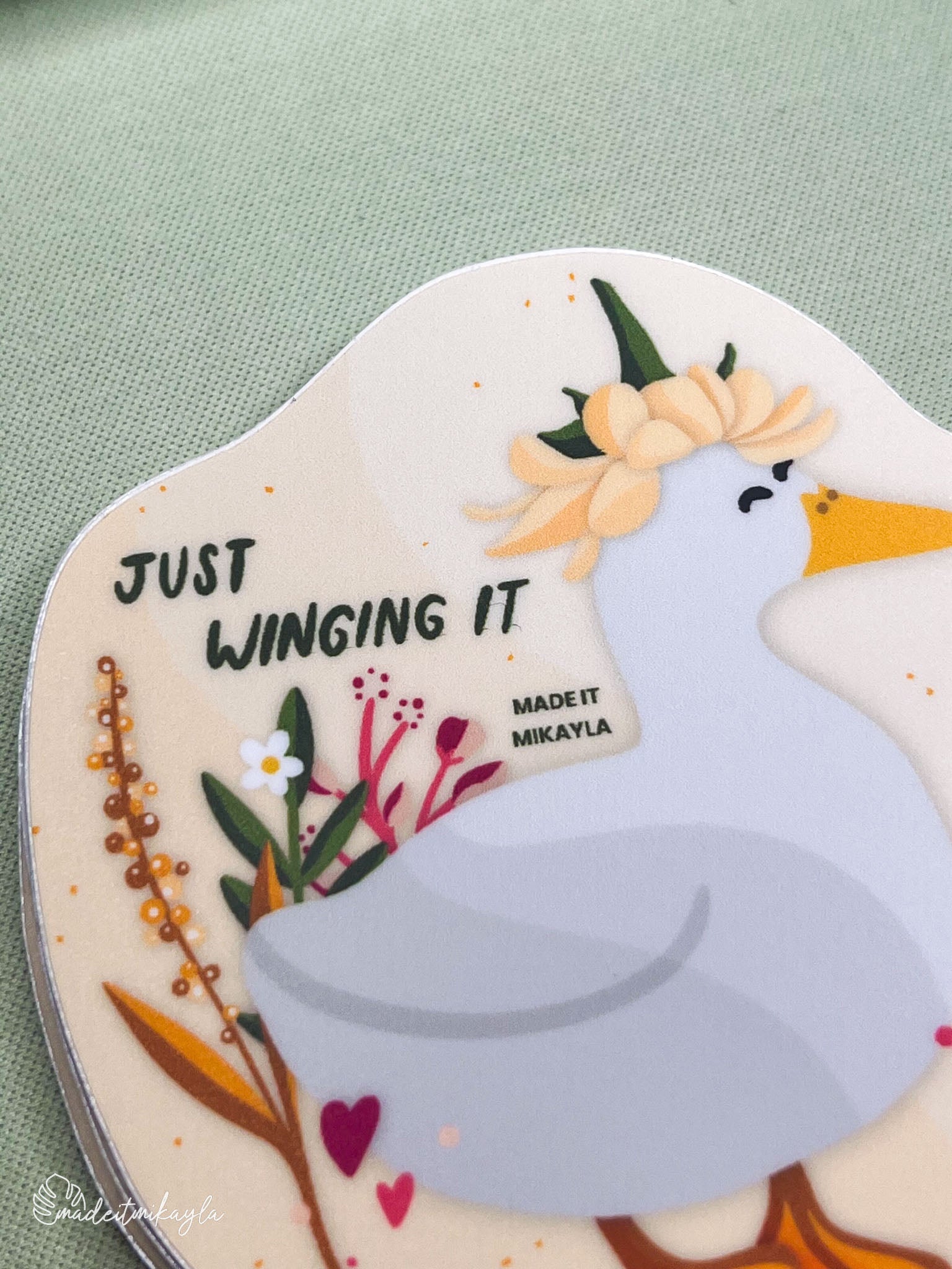 Oopsies Just Winging It Duck Sticker