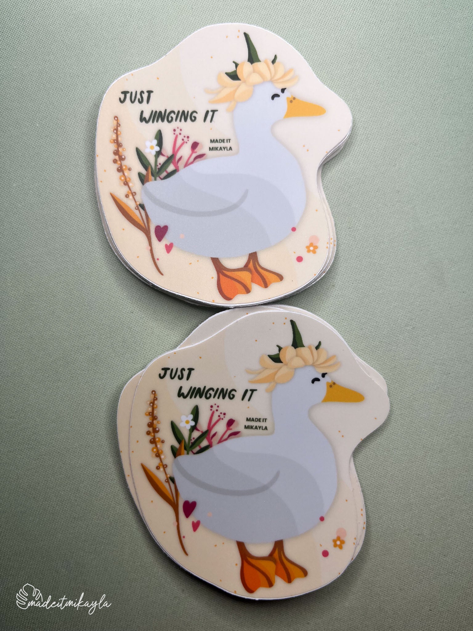 Oopsies Just Winging It Duck Sticker