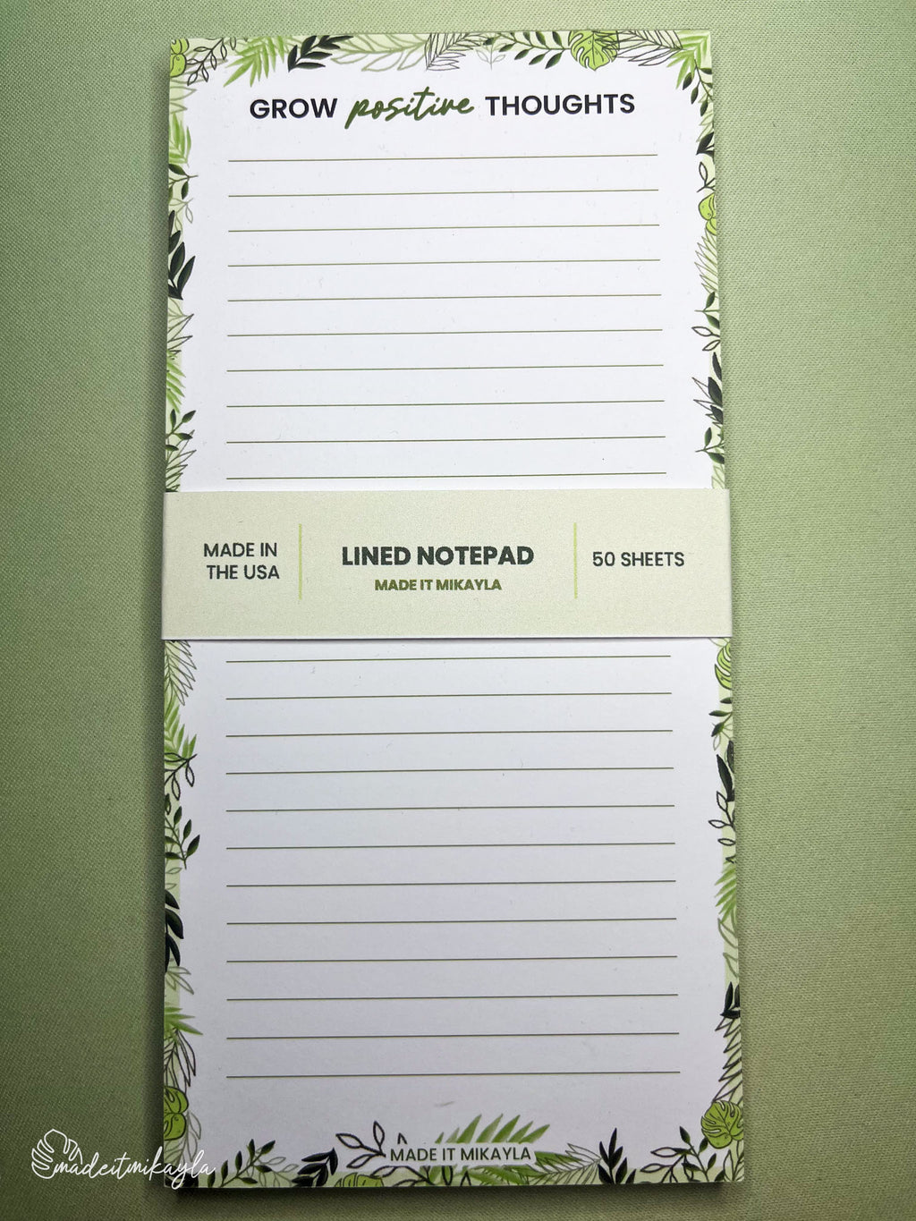 Oopsies Mixed Greenery Lined Notepad