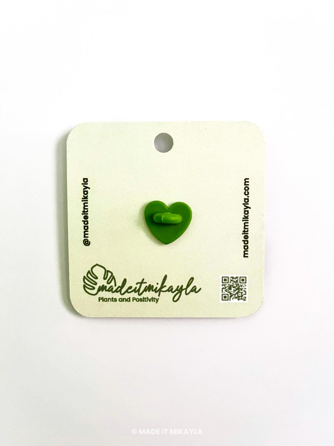Heart Leaf Wooden Pin | MadeItMikayla