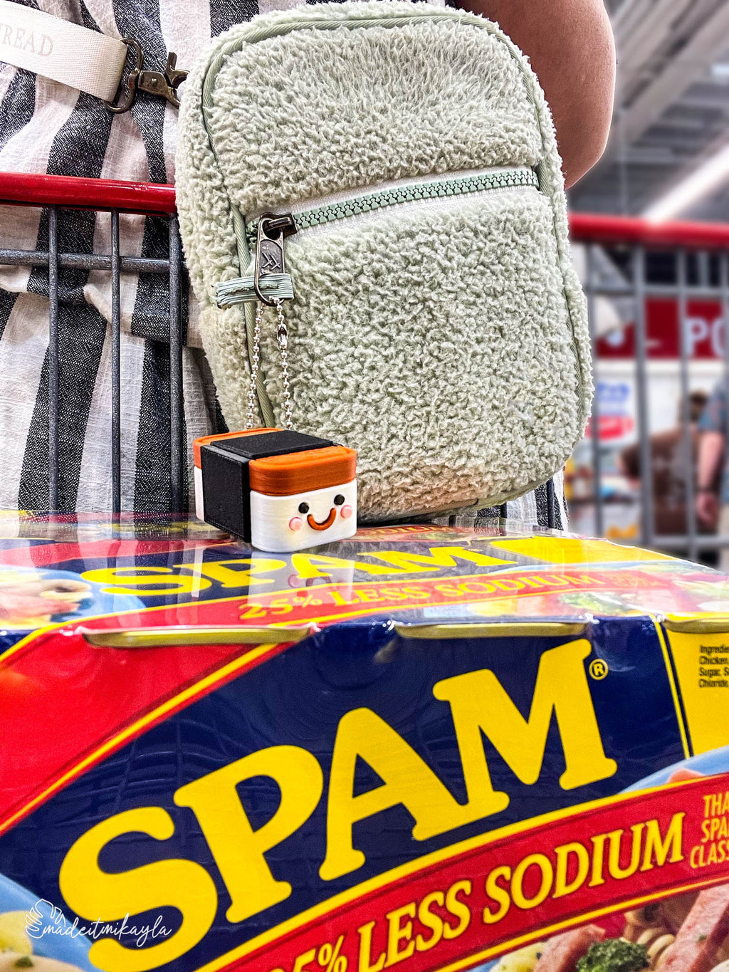 Spam Musubi Clicker Keychain