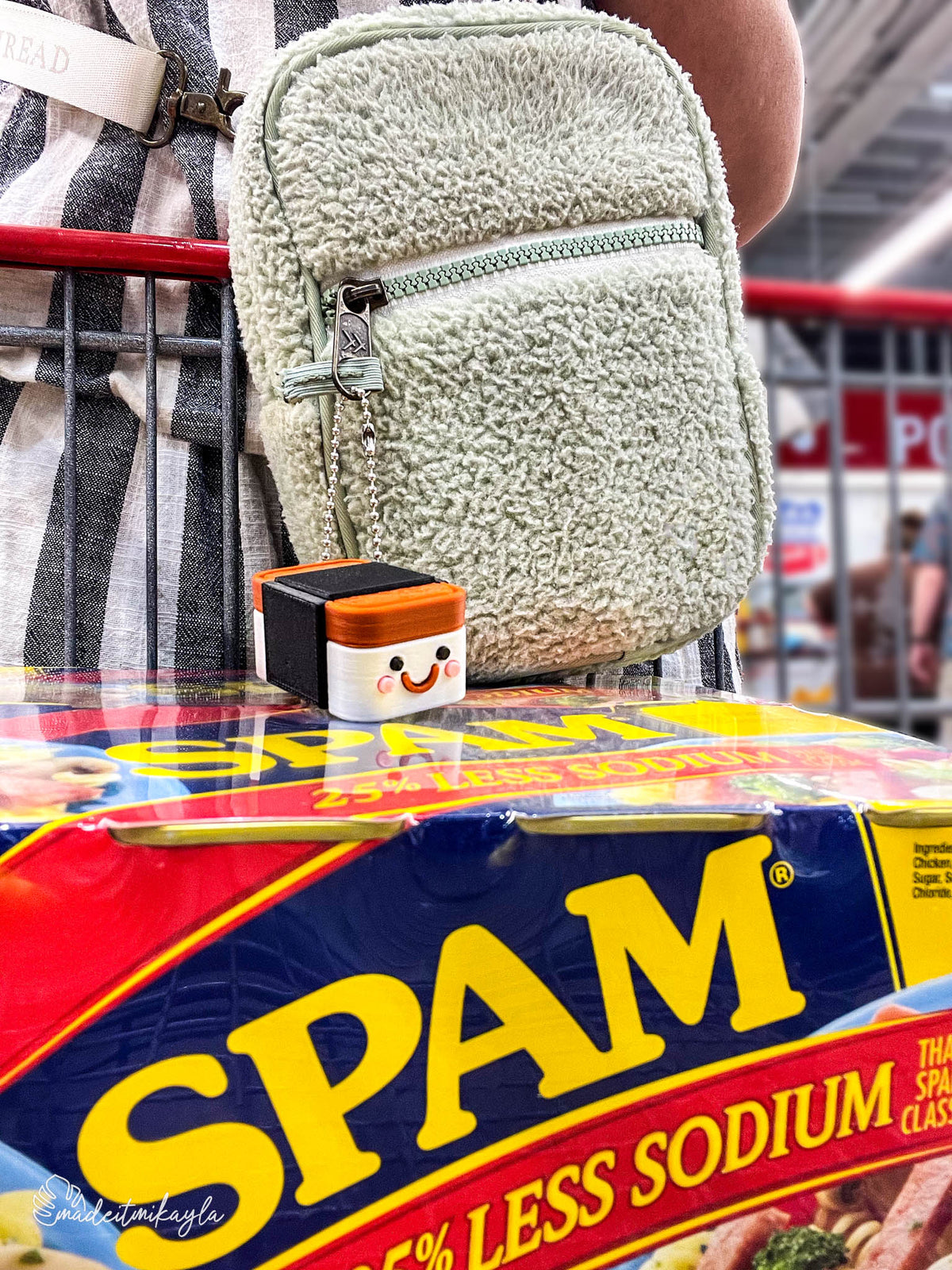 Spam Musubi Clicker Keychain