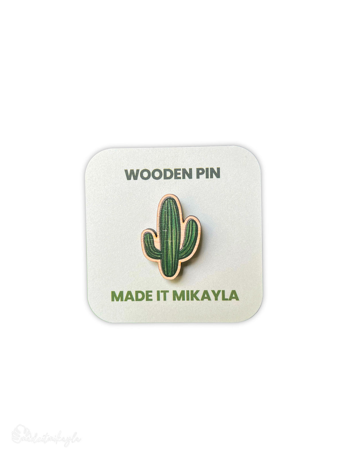 Saguaro Cactus Wooden Pin