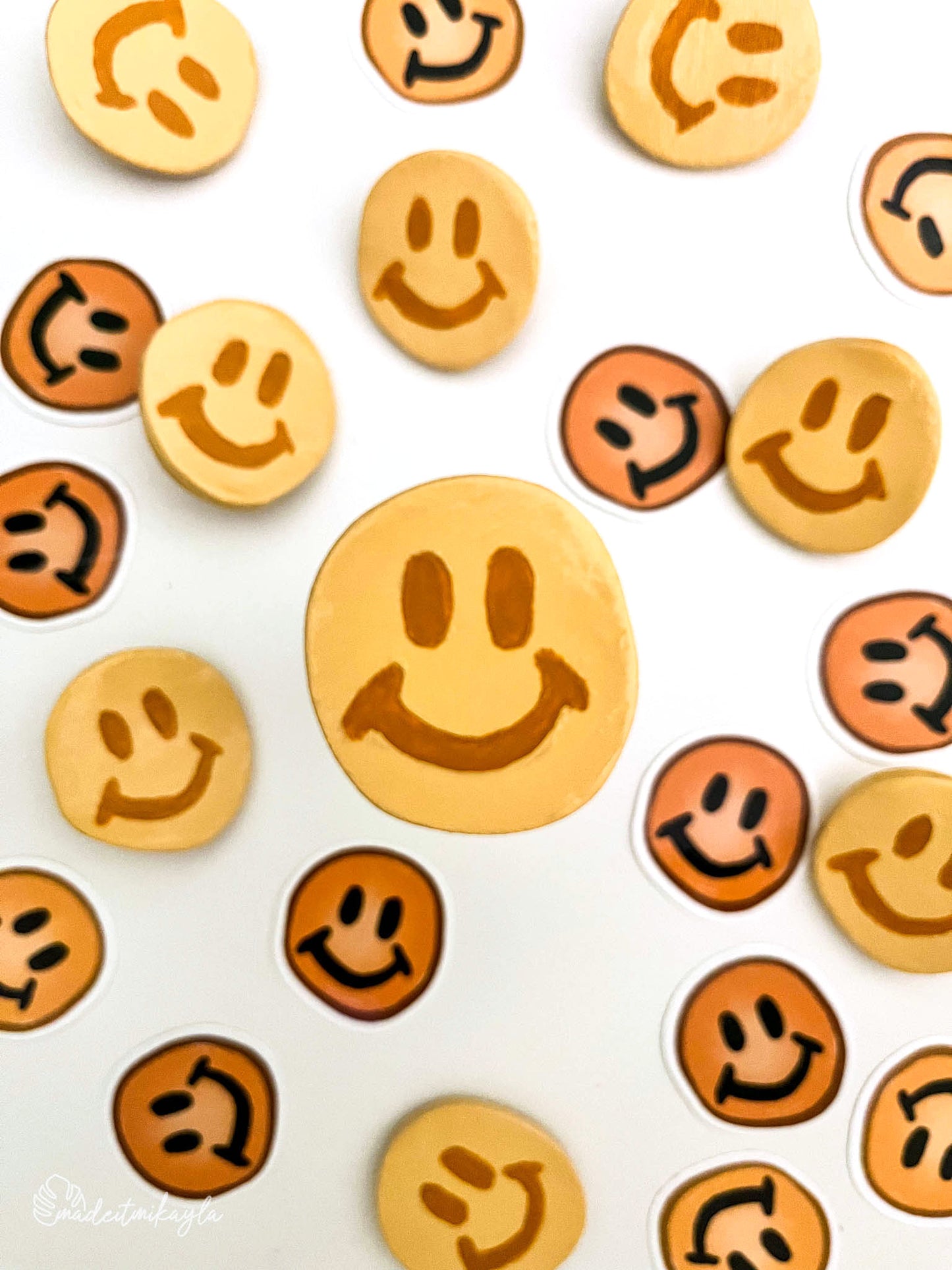 Smiley Face Clay Pin | MadeItMikayla