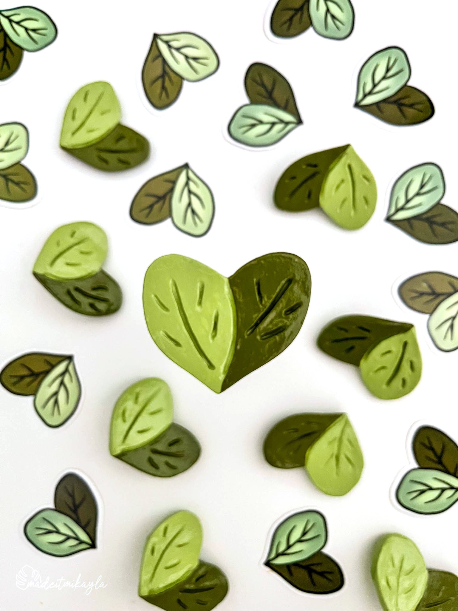 Heart Leaf Clay Magnet | MadeItMikayla