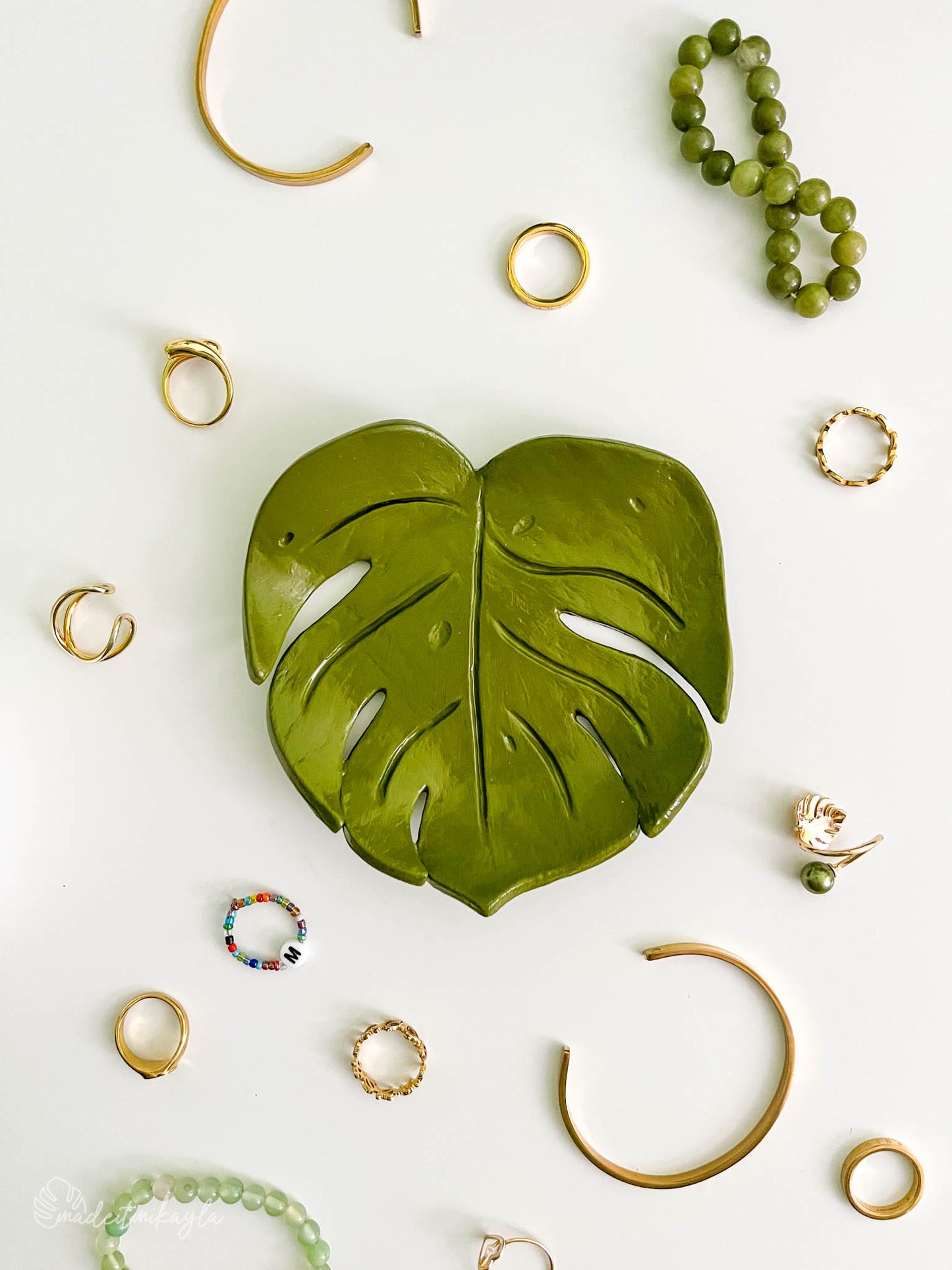 Large Monstera Leaf Jewelry Dish/Trinket Tray | MadeItMikayla