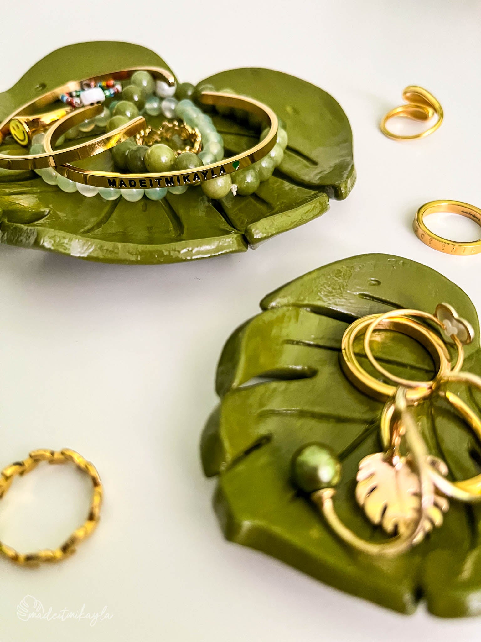 Monstera Leaf Jewelry Dishes/Trinket Trays | MadeItMikayla