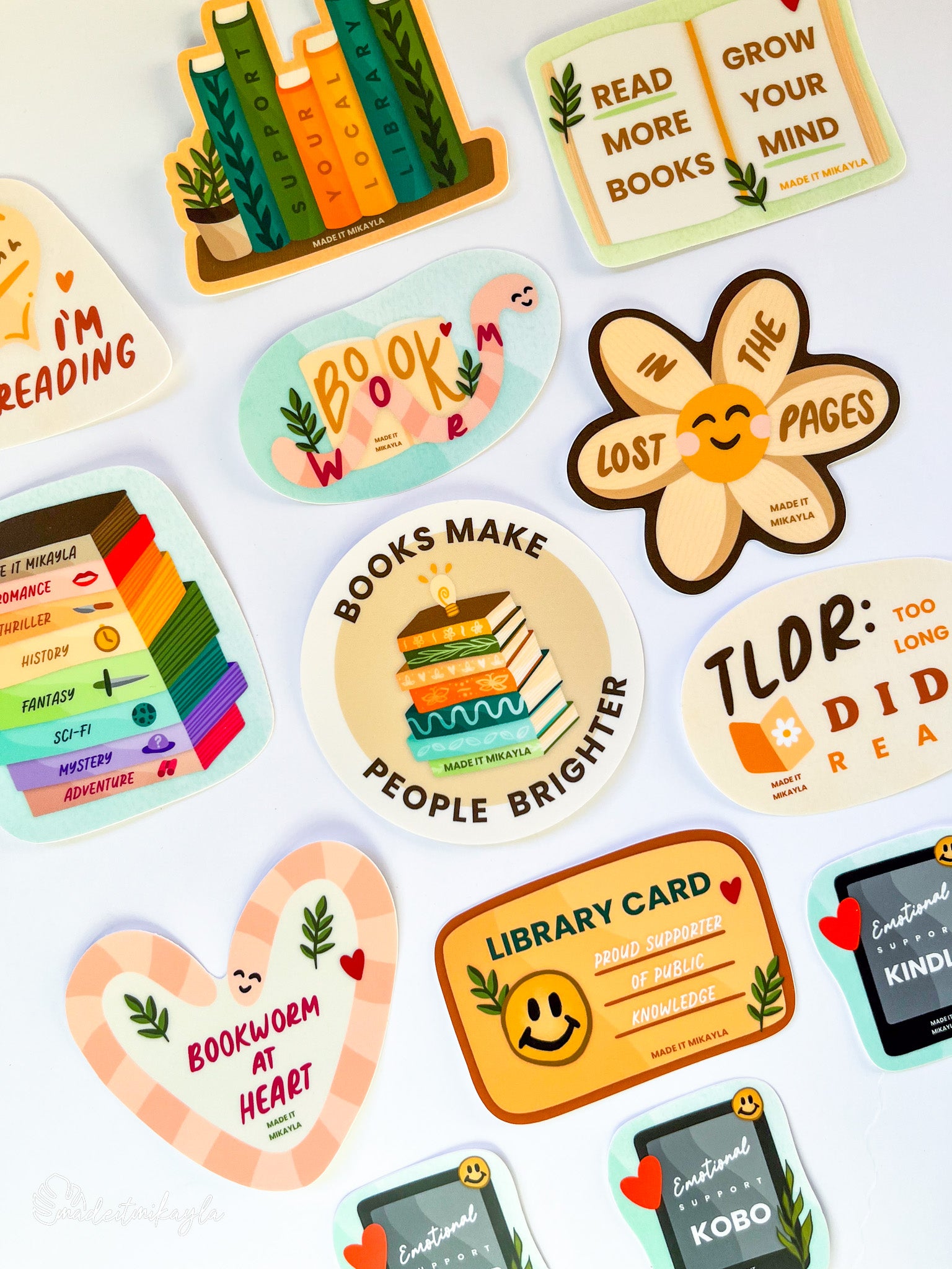 Emotional Support E-Reader Sticker