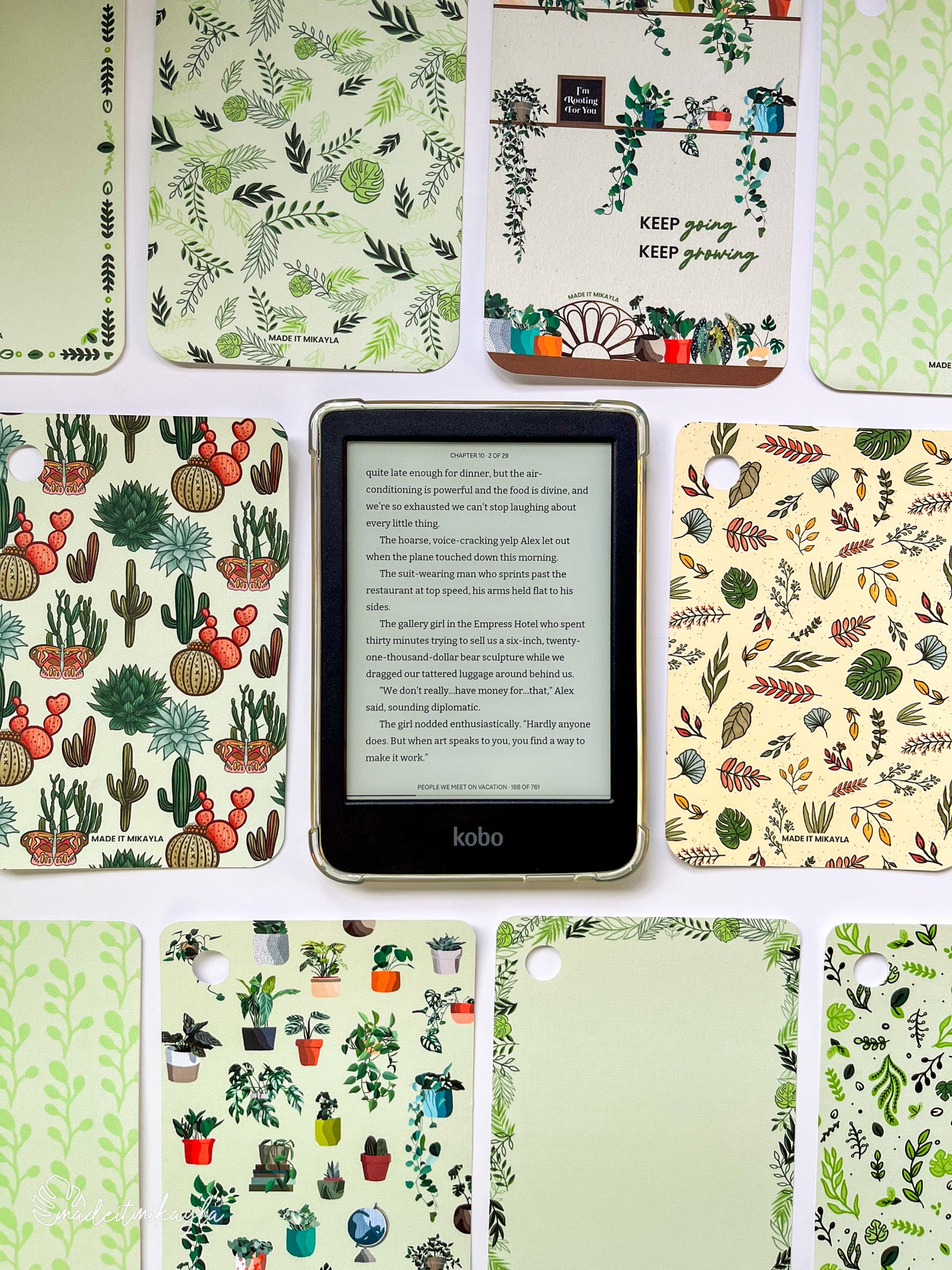 Elemental Greenery Frame E-Reader Insert