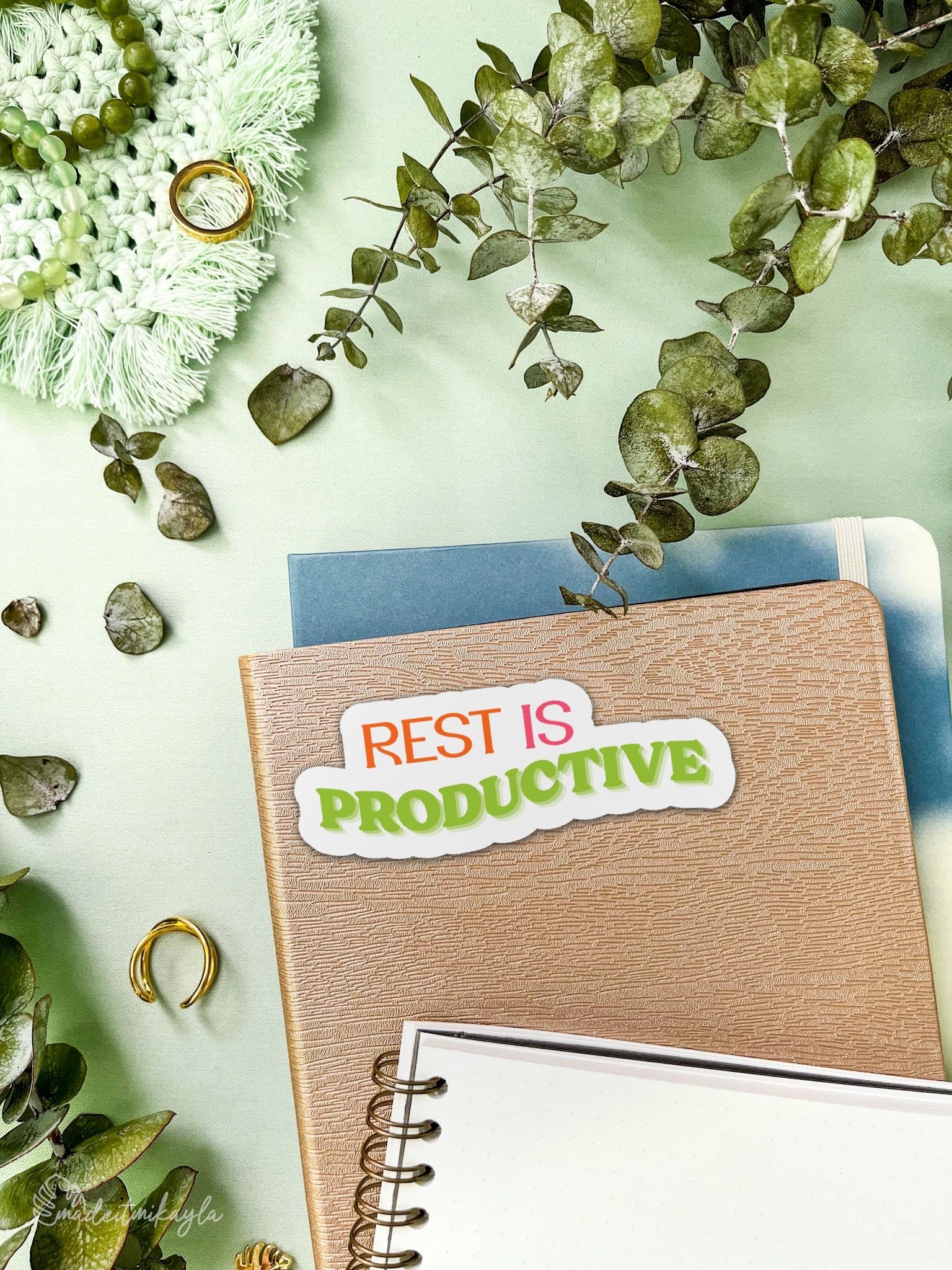 Rest Is Productive Sticker | MadeItMikayla