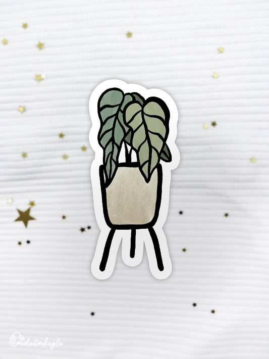 Potted Alocasia Plant Sticker | MadeItMikayla