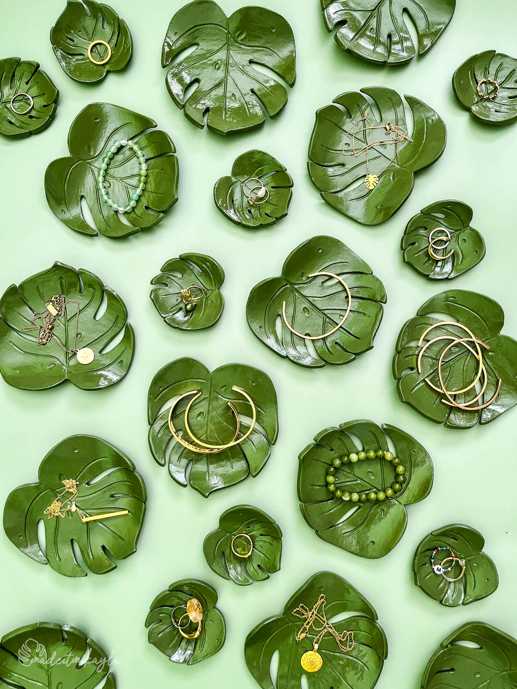 Monstera Leaf Jewelry Dishes | MadeItMikayla