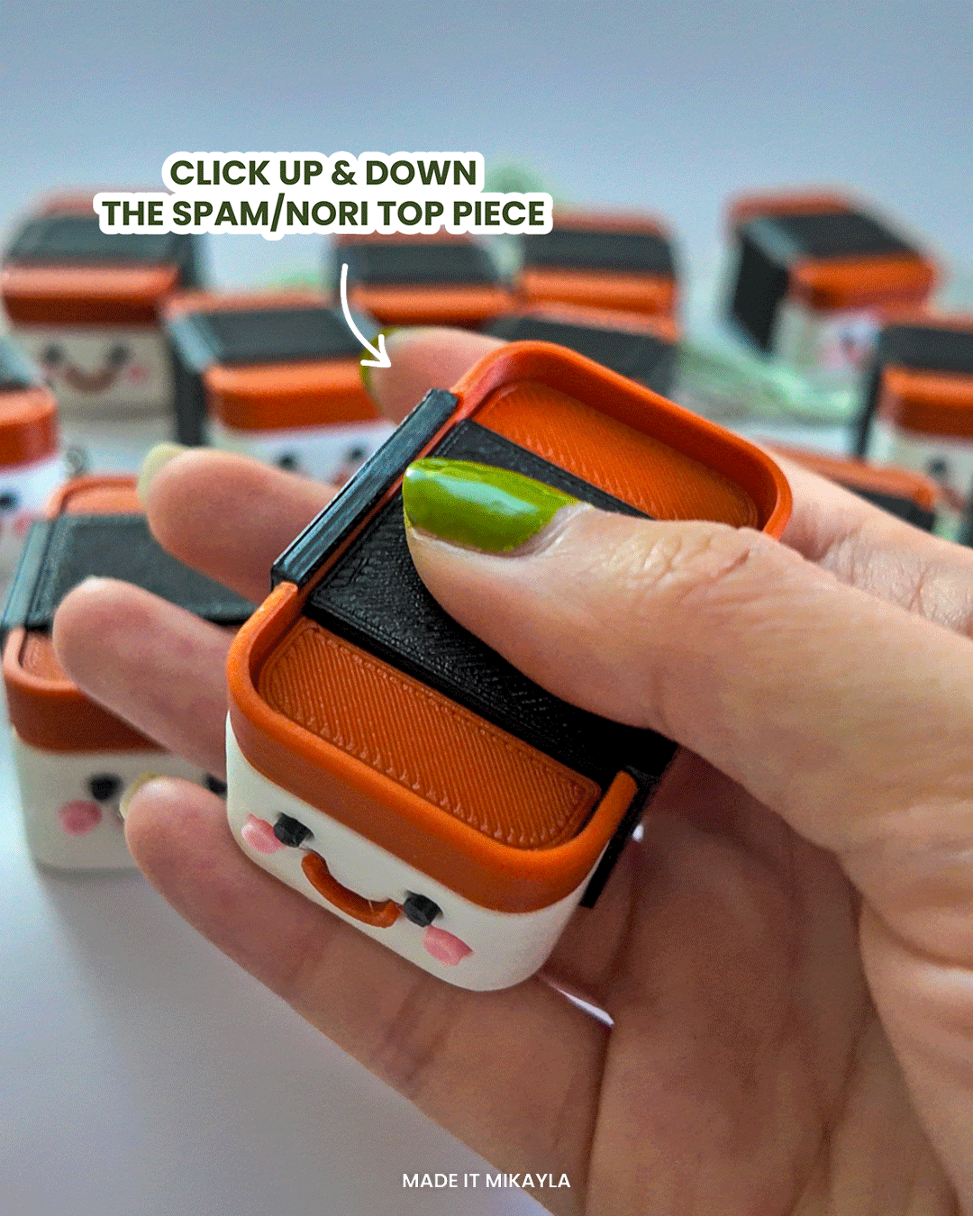 Spam Musubi Clicker Keychain