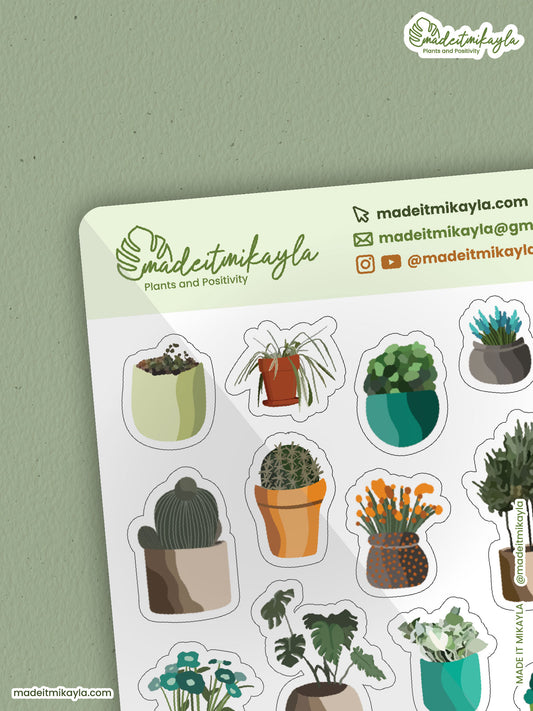 Indoor Plants 10 Sticker Sheet | MadeItMikayla