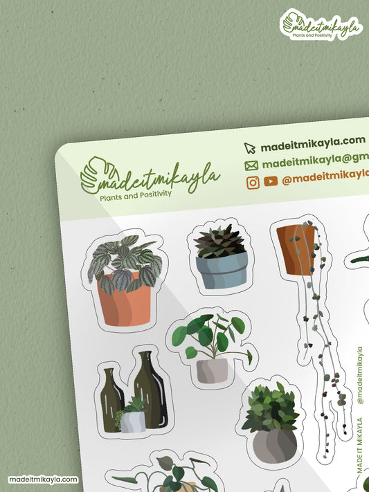 Indoor Plants 2 Sticker Sheet | MadeItMikayla