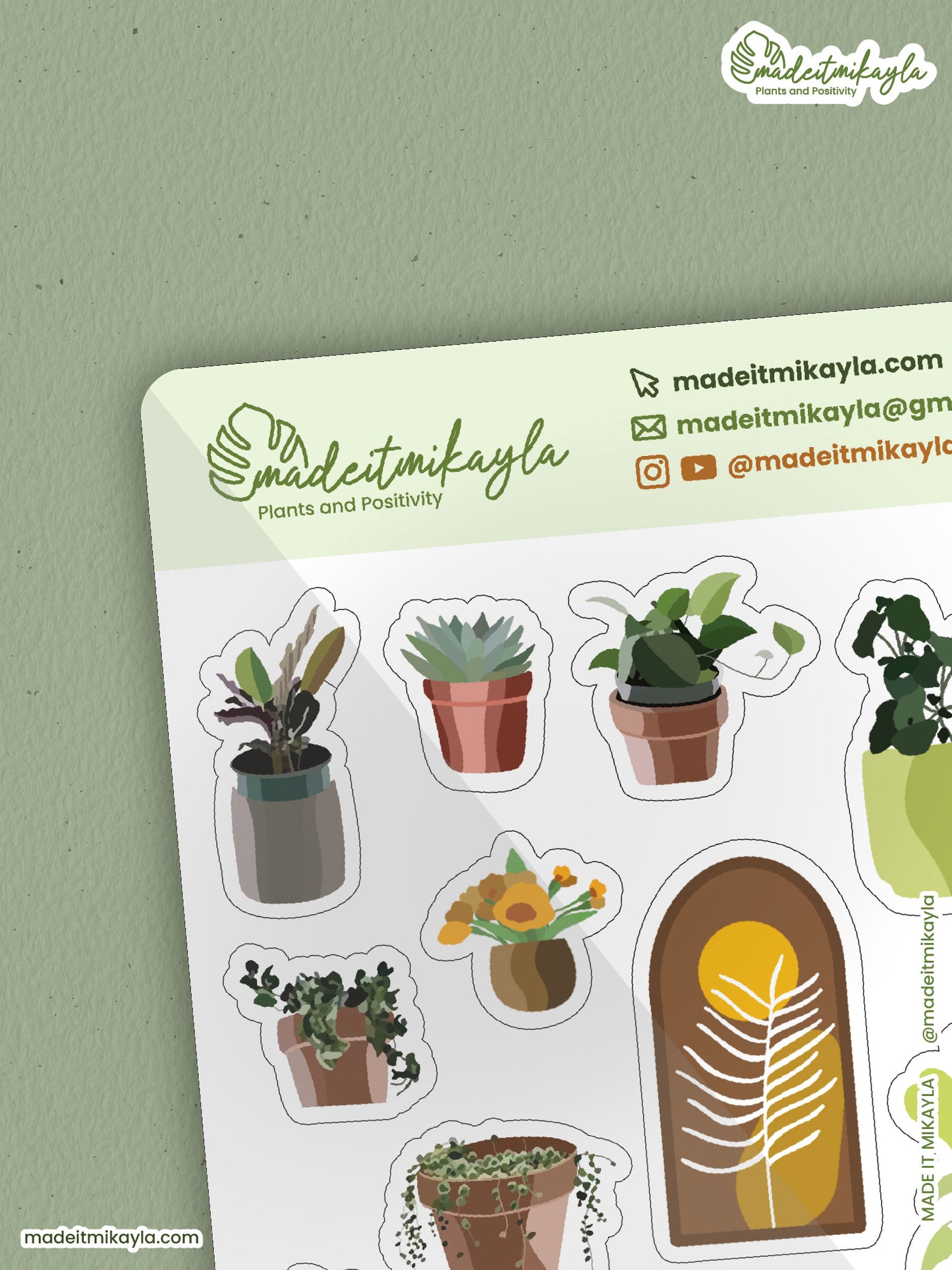 Indoor Plants 5 Sticker Sheet | MadeItMikayla