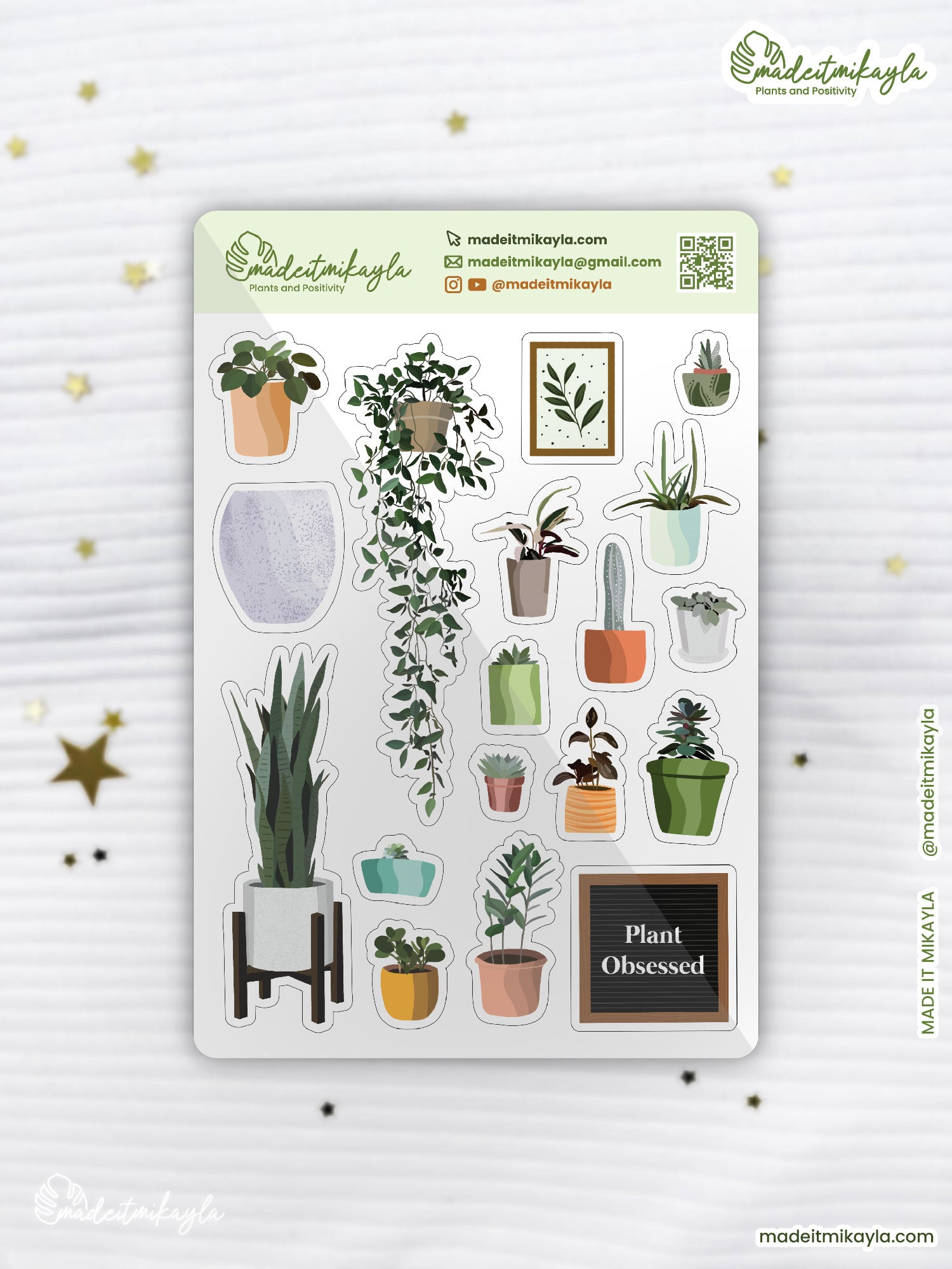 Indoor Plants 7 Sticker Sheet | MadeItMikayla