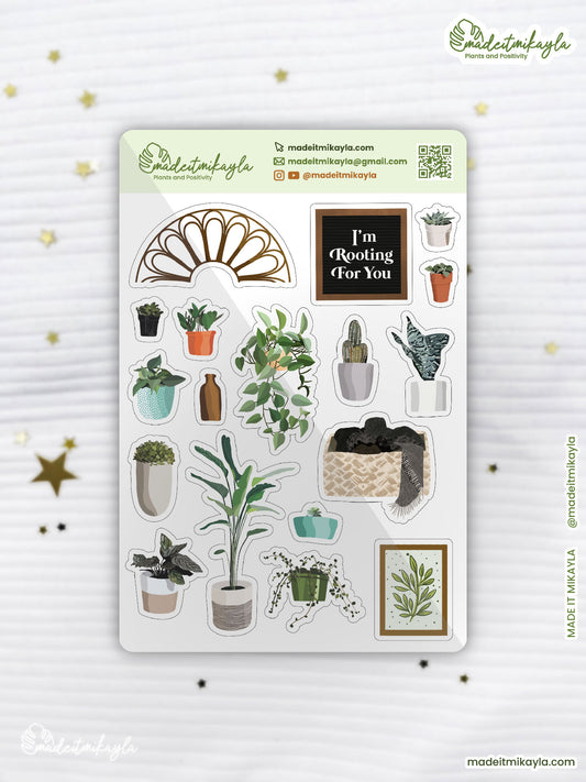 Indoor Plants 8 Sticker Sheet | MadeItMikayla