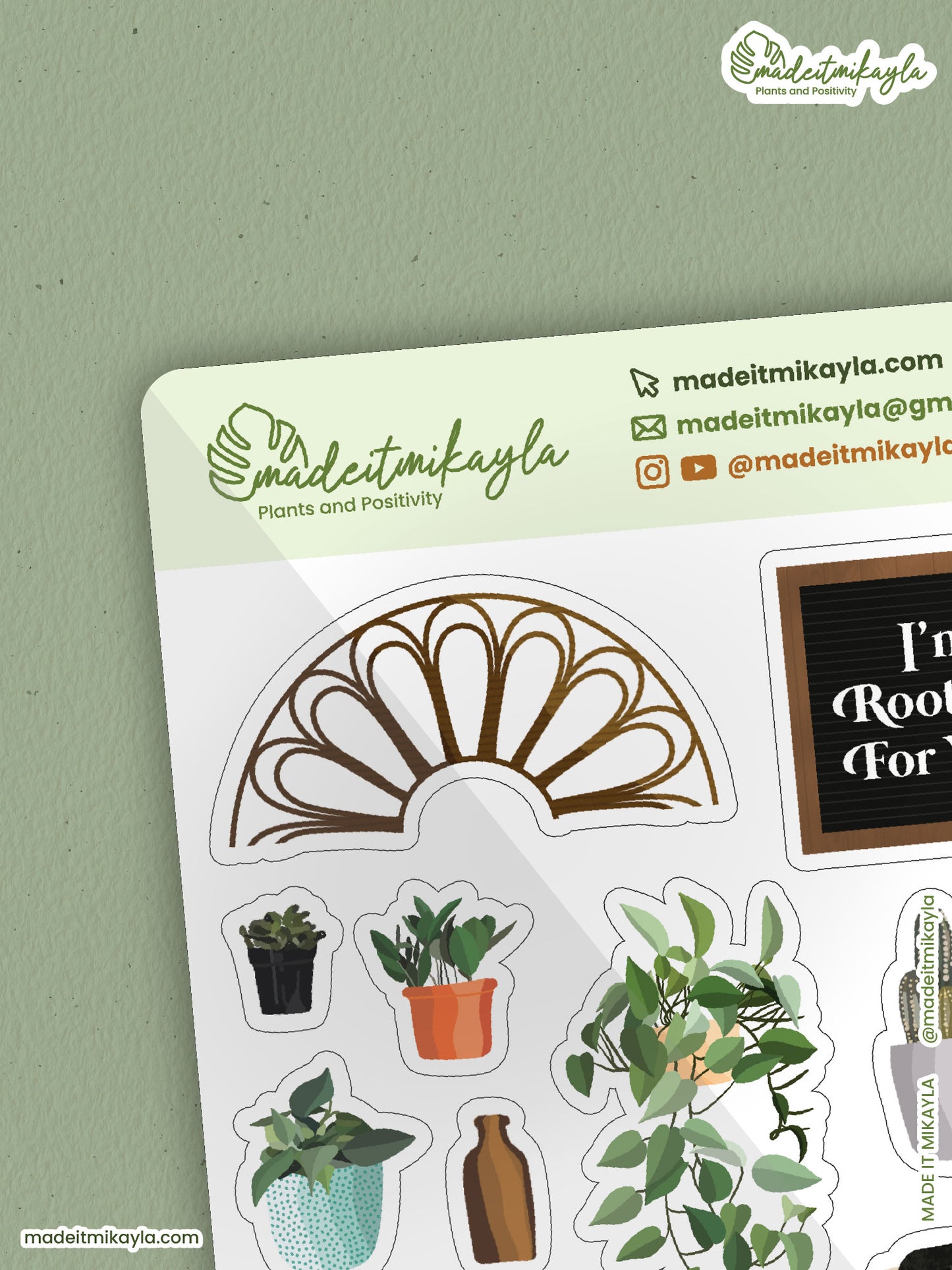 Indoor Plants 8 Sticker Sheet | MadeItMikayla